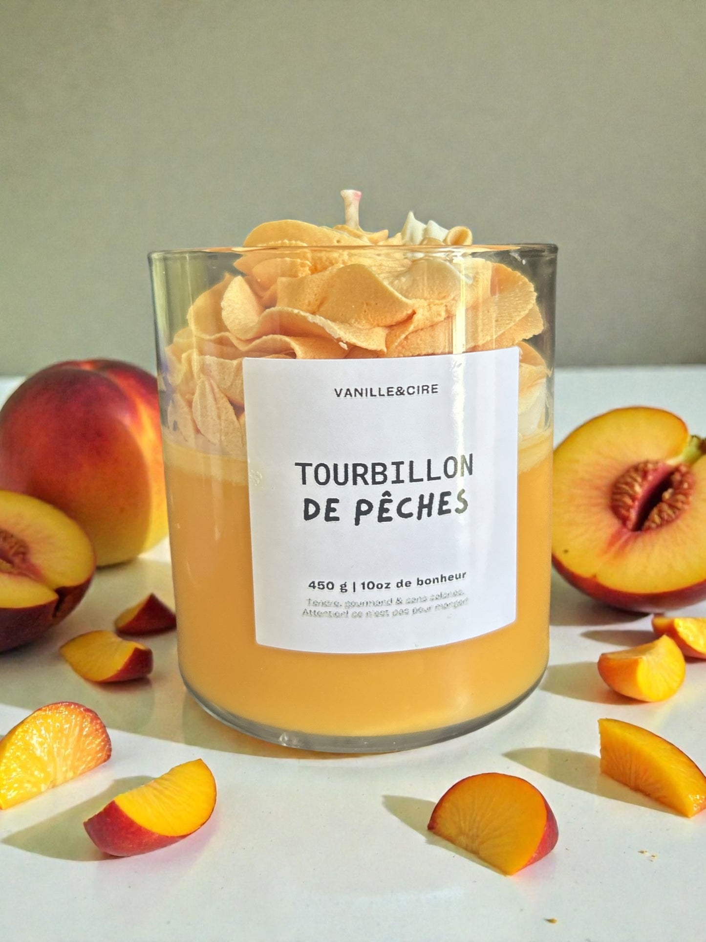 Tourbillon à la pêche - Bougie 10oz