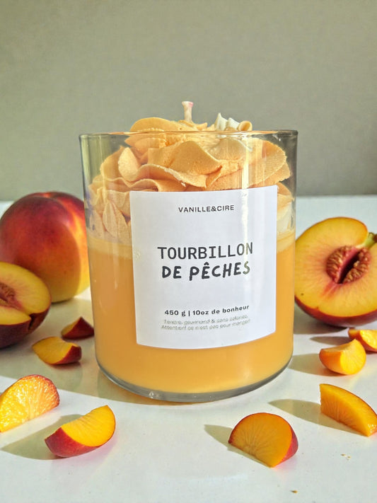 Tourbillon à la pêche - Bougie 10oz